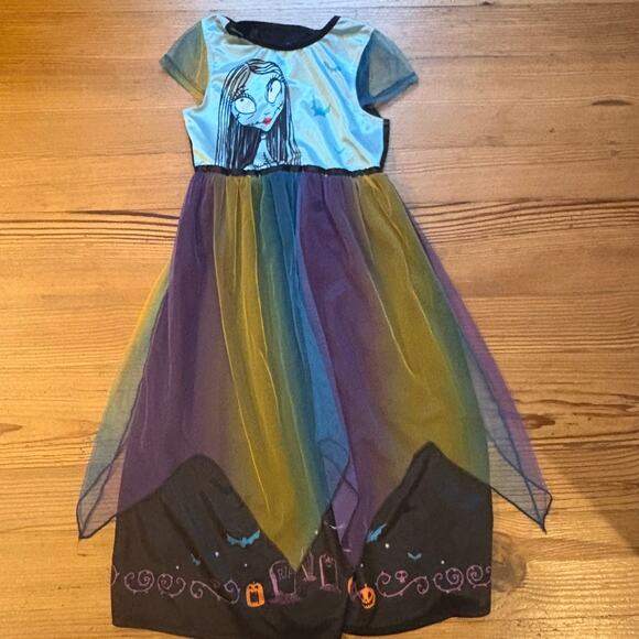 Disney Nightmare Before Christmas short sleeve long sleep dress SIZE 8 - Picture 1 of 5